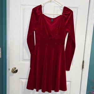 Red Long Sleeve Dress